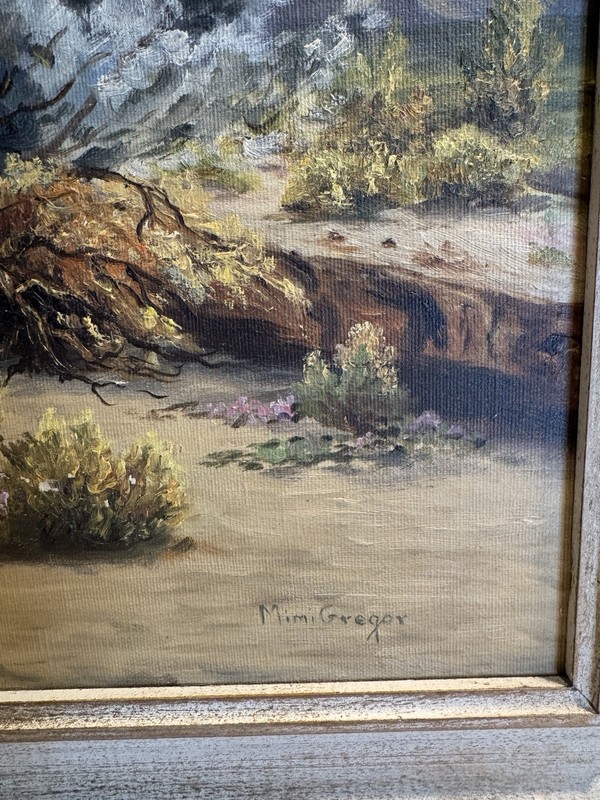 Palm Springs, California Mid Century Desert Landscape Painting gallery