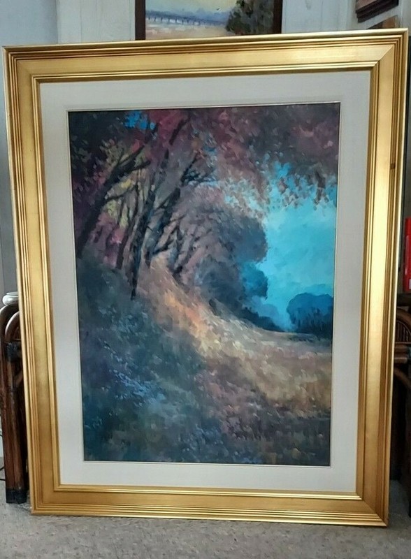 Huge Gorgeous Original Michael Schofield Acrylic Oil Landscape Painting Framed