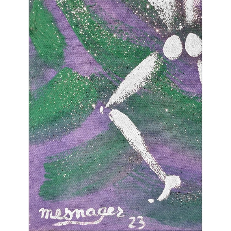 MESSENGER Jerome - Acrylic painting "Man in white" 35x27cm (5F) - 2023 gallery