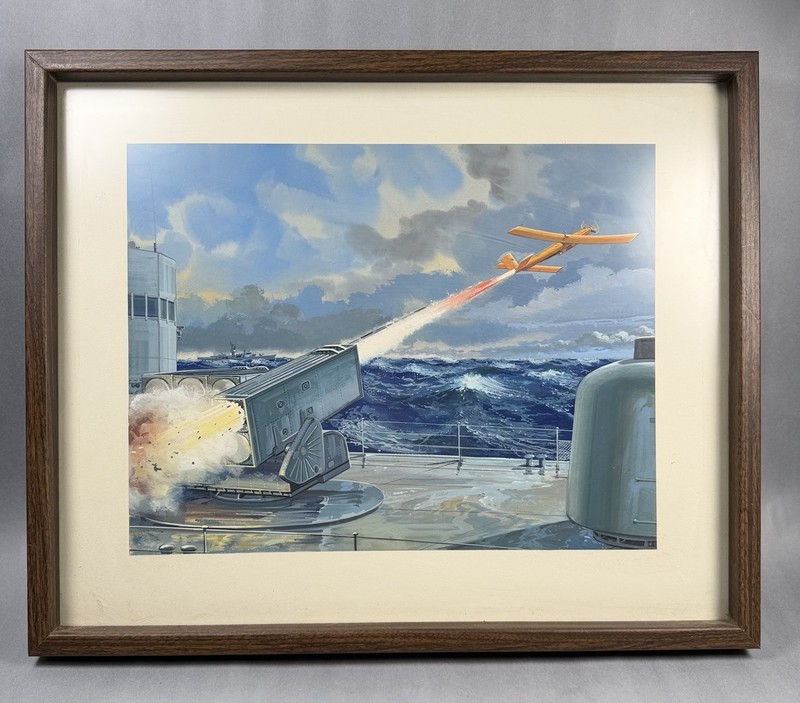 Original Airplane Missile Prototype Painting Aircraft Carrier