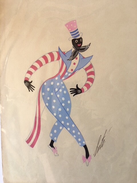 Erte original painting 1937 «Le Mississippi»