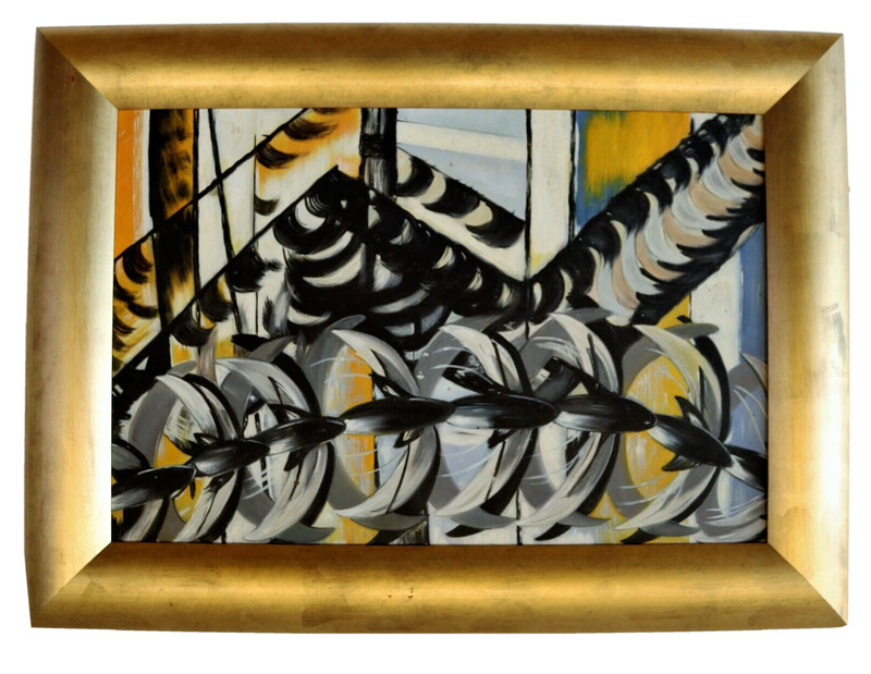 Futurist style painting copy "Le rondini" by Giacomo Balla gallery