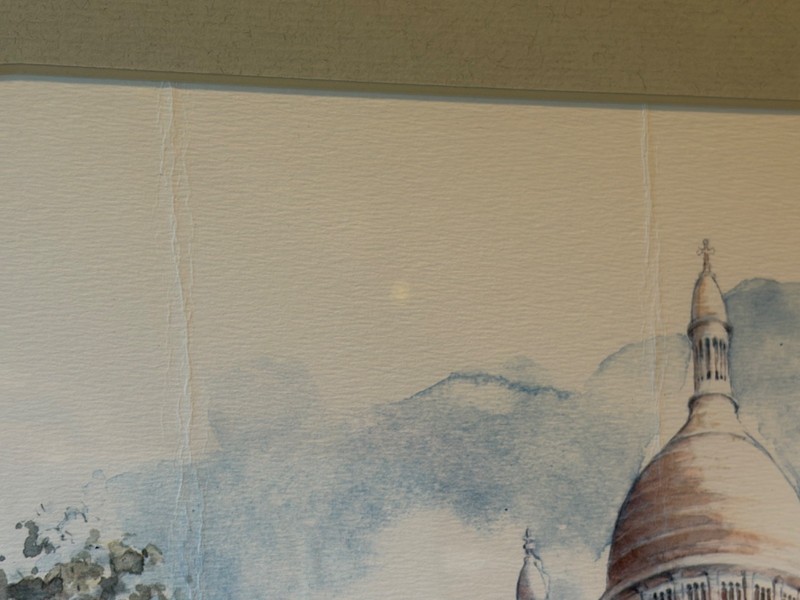 Legai Watercolor, Likely the Original of Sacre-Coeur Basilica, Paris 21 x 18 gallery