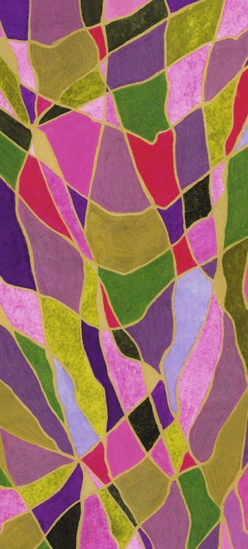Original Watercolor Painting Abstract Gold Ink Framed 14x11 Indian Summers gallery