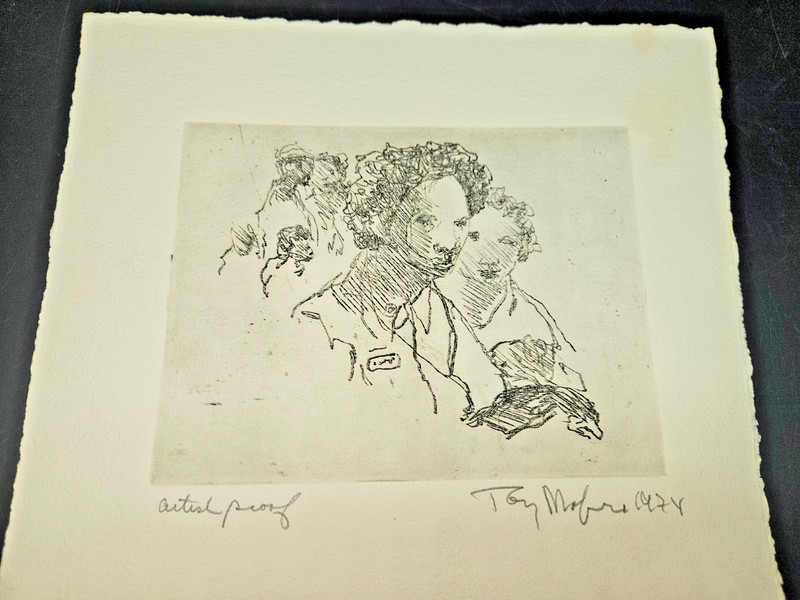 Tony Mafia Original Art – two Women 1974 Artist Proof 11″ x 12″