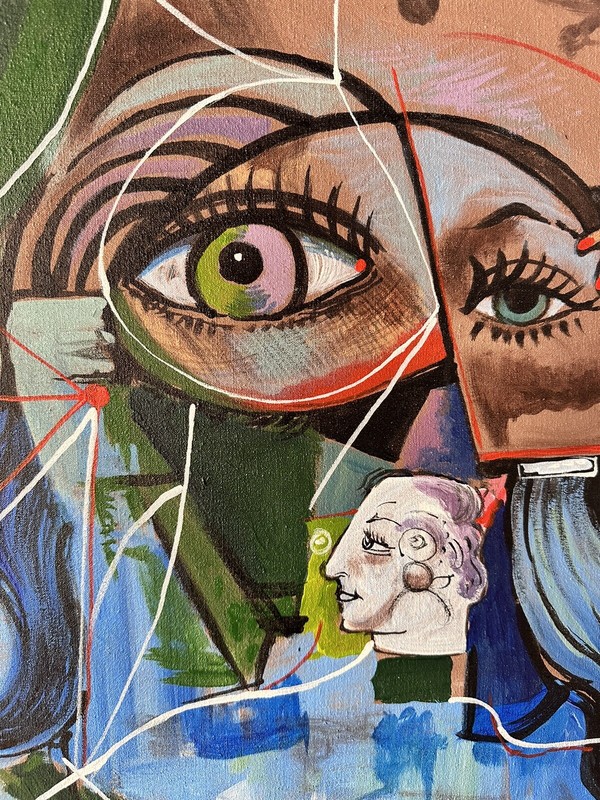 GEORGE CONDO OIL ON CANVAS PAINTING SIGNED AND SEALED MEASURES 50CMX70CM gallery