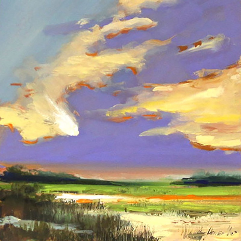 UKRAINE LANDSCAPE Oil painting contemporary 8×8 UKRAINE