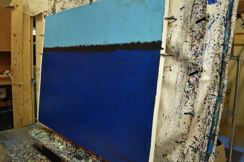 Mark Rothko Style Giant Canvas Painting 81”X62” (6 Foot 9 inch) Abstract