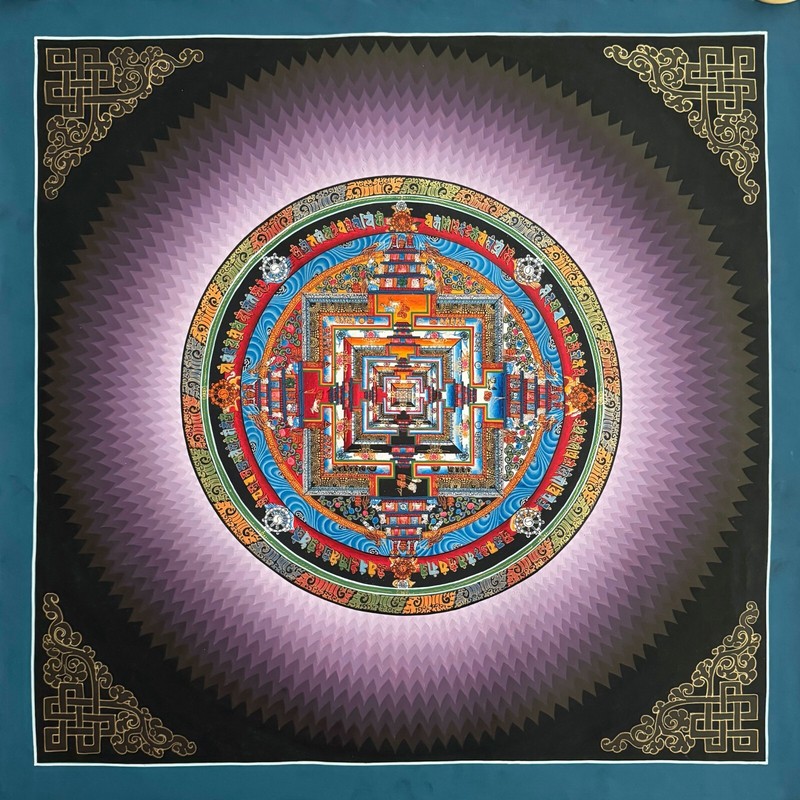 Blessed Master Quality Rainbow Kalachakra Mandala, HH Dalai Lama, Fine Him