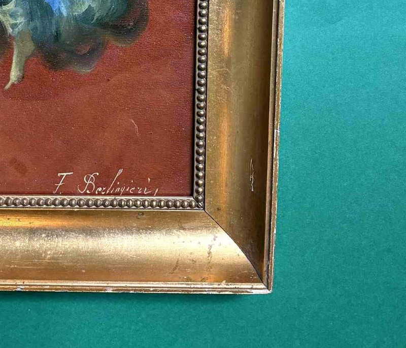 19th Century Italian Oil – Dancing Maenad in Pompeian Red - Berlingieri gallery
