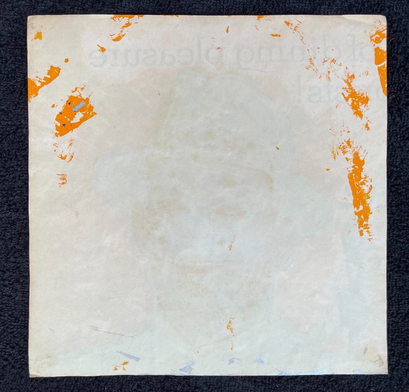 MAN IN HAT - Mr MID CENTURY MODERN 1950s Businessman ORIGINAL ART Orange Silver gallery