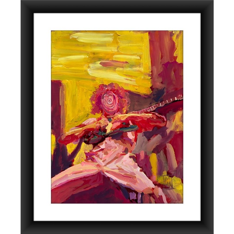 Original Impasto Stu Mackenzie King Gizzard Psychedelic Wall Art Painting 16" gallery