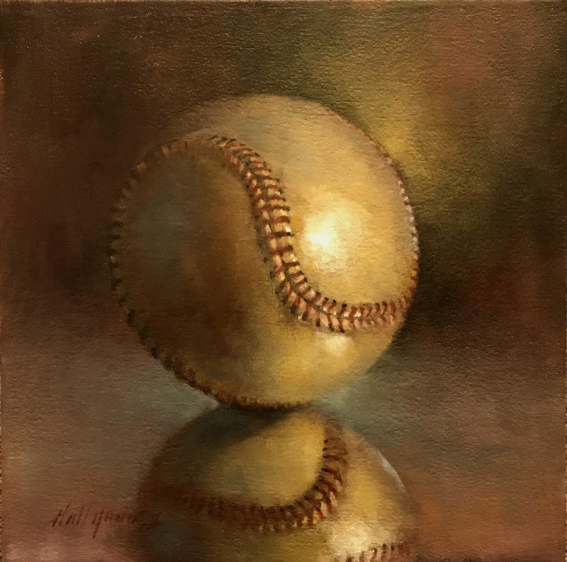 Reflecting on the American Dream 12×12 in. Oil on stretched canvas Hall Groat II