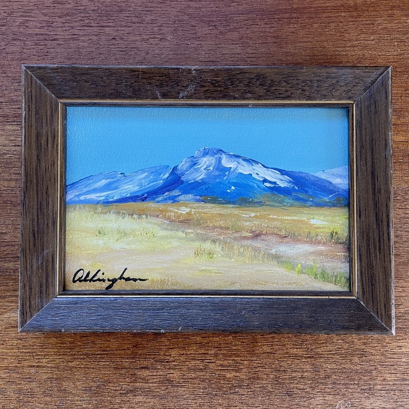 Sangre de Cristo Mountain Landscape New Mexico Acrylic Painting Signed Allingham gallery