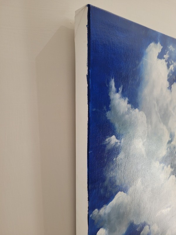 Alessandro Sannino "Nel cielo" Oil On Canvas 80x80 Cm Hyperrealism gallery