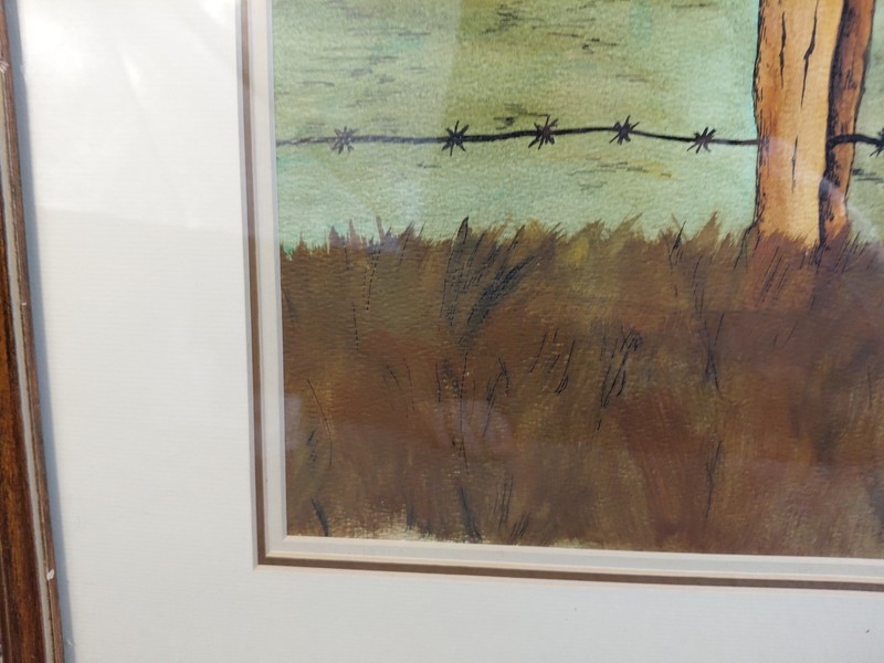 Woolley (1983) Native-Inspired Watercolor 30×25 Frame Gary R. Lucy Gallery gallery