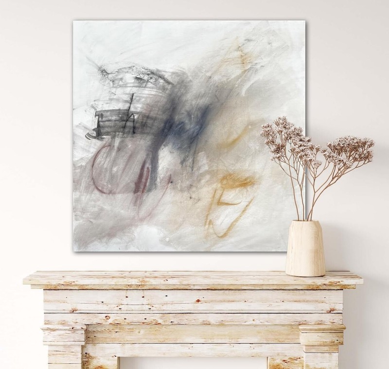 Original 30 x 30 Inch Abstract Painting, Contemporary Modern Painting, Fine Art