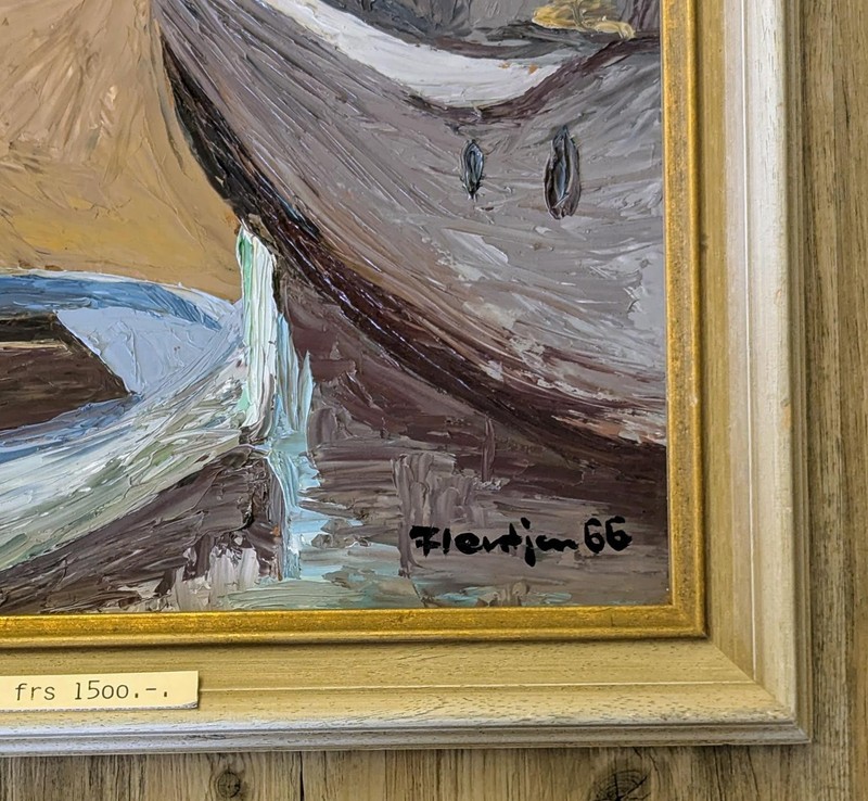 Ernst H. Flentjen (1966) - "Port Scene Saint-Tropez" - Large Oil Painting 80x50 cm gallery