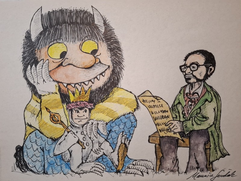 Gorgeous Maurice Sendak drawing ink and watercolor on paper!!🔥🔥