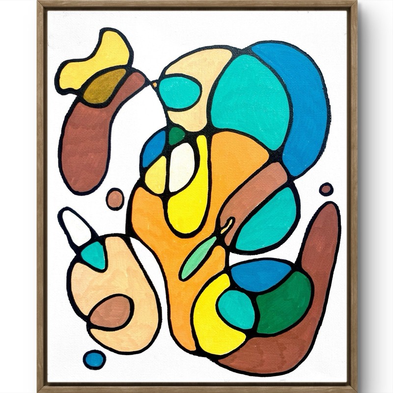 TITA PAINTZ Non-Representational 2 Of 3 Wall Art 8×10 Canvas