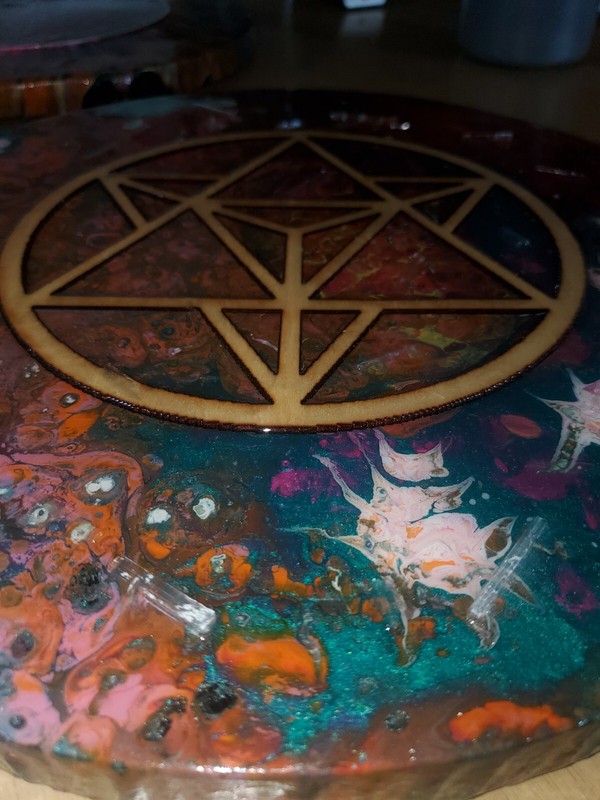 Paint Pour Art Merkaba gallery