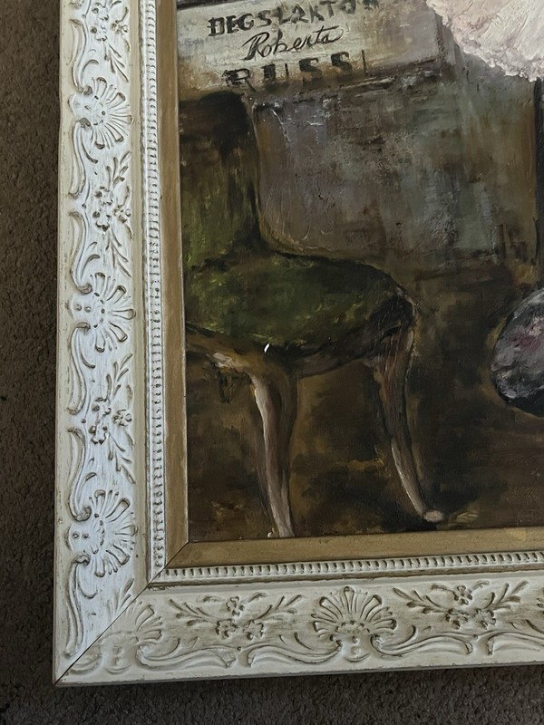Vintage Original 60s Oil on Canvas Ballerina Dancer 18 X 24 SIGNED BY ARTIST gallery