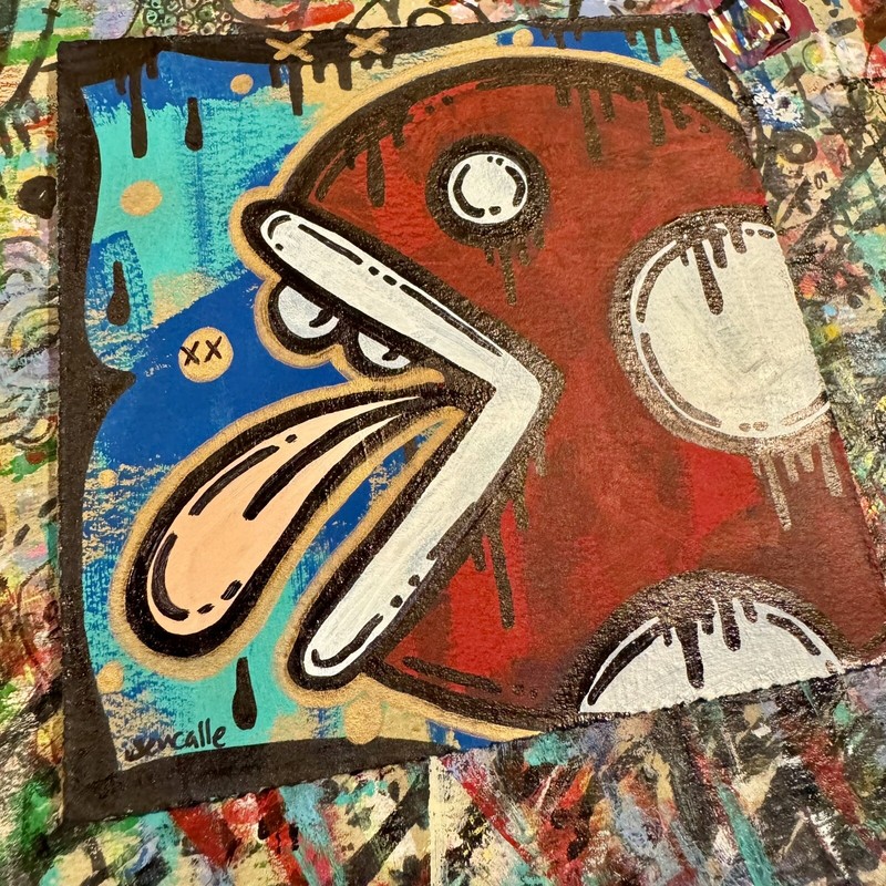 Ghostgrl Graffiti Art ORIGINAL Video Game Super Mario Plant 4x4 PAINTING Pop 👻 gallery