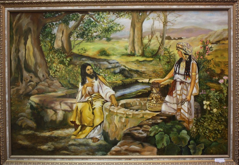 art 469 original oil painting 60×80 cm / 24×32 in realizm Samaritan Religious