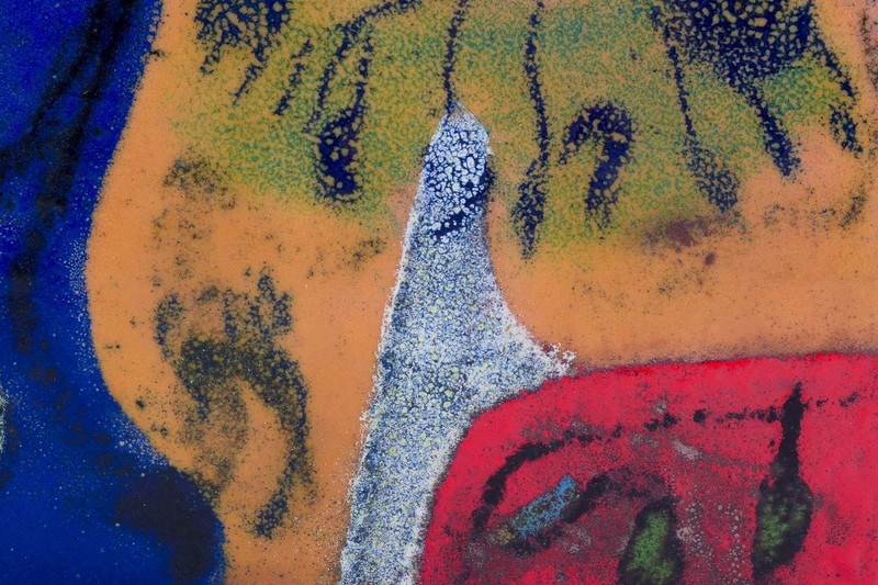 Scandinavian artist. Multicoloured abstract composition, enamel work. gallery