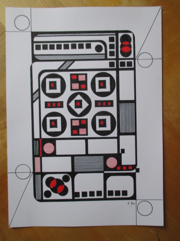 Ink graphic – «GEO No. 90» from 2026 – DIN A4 – original – B. No.: 5087