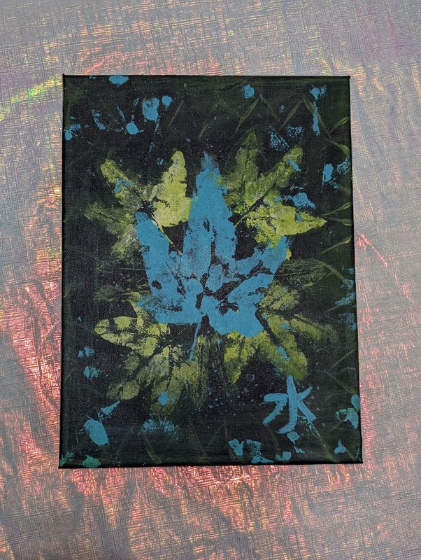 Painting Leaves Decor 12x9in
