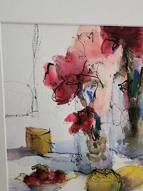 GRACE HAVERTY Original Watercolor Picture , Art floral, Contemporary Artist gallery