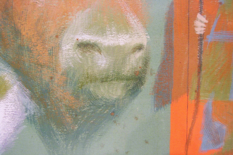 Vintage Original Mixed Media Painting Mid Century Modern 1960s Art Robert J. Lee gallery