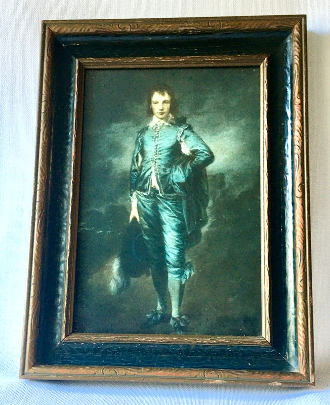 Antique Print GAINSBOROUGH BLUE BOY Ruskin Proof Grosvenor House LONDON 16 x 12