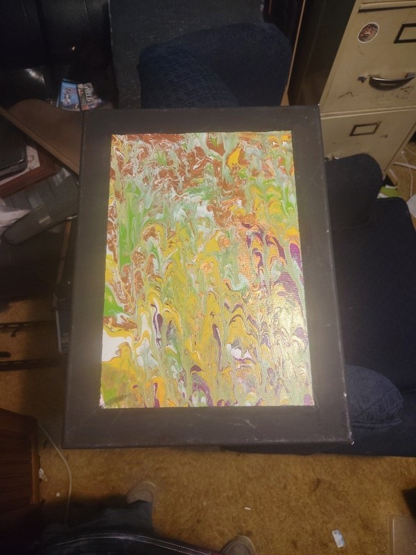 No.1 MultiColor Acrylic Abstract Piece Of Art W 16″X L 12″