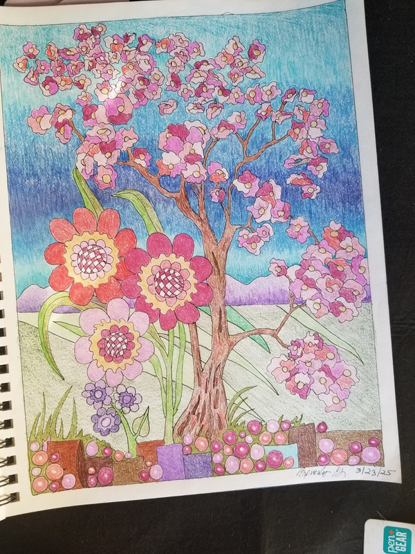 ORIGINAL OOAK COLOR PENCIL PAINTING LANDSCAPE PAGES FROM MY SKETCHBOOKS