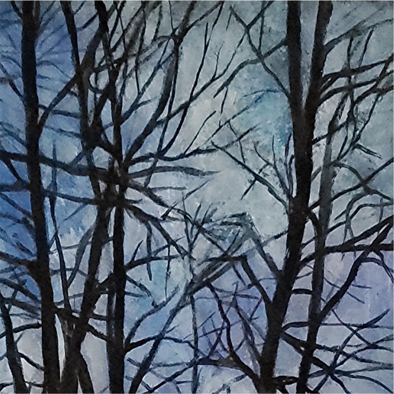 YARY DLUHOS Autumn Fall Winter Landscape New England Trees Original Oil Painting gallery