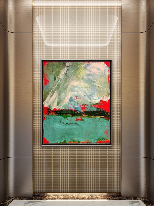 Beneath The Sky UNFRAMED Abstract on Сanvas wall-art signed 14x11 Brand New gallery