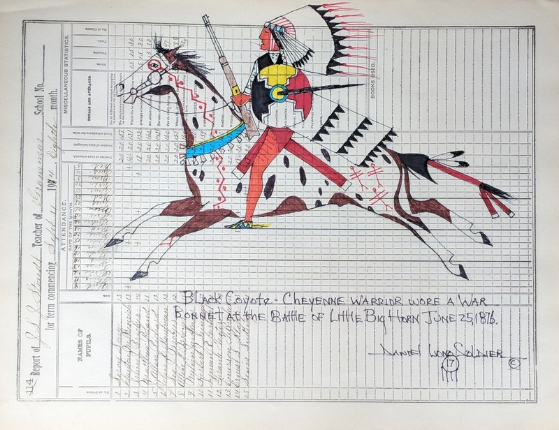 Daniel Long Soldier BLACK KETTLE-CHEYENNE, Little Big Horn, Original Painting