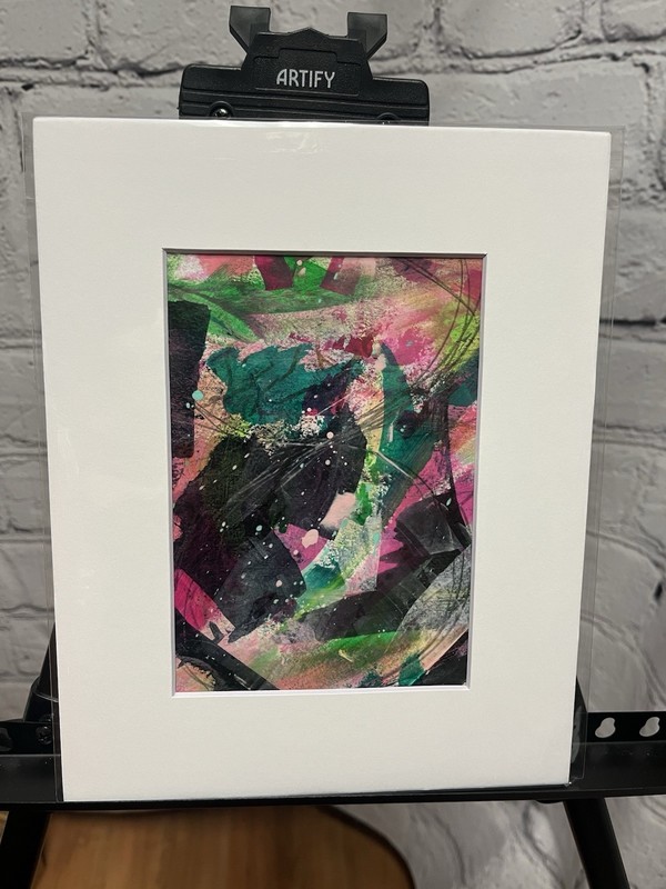 Hand painted Original Abstract Painting Artwork - 5X7 Matted Abstract #3 gallery