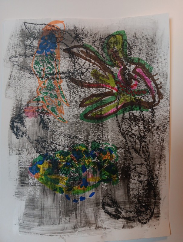 Contemporary Abstract Art Informel Brut Mixed Media Painting Signed Leeroy Decor