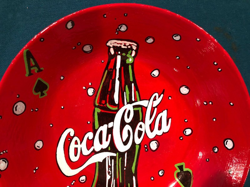 STEVE KAUFMAN ALL ORIGINAL Coca Cola painting drawing SIGNED COA Bowl Coke gallery