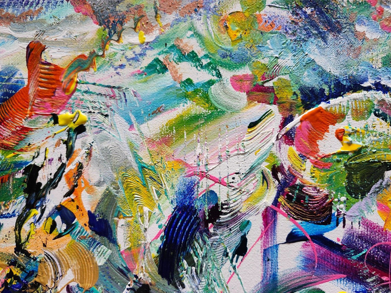 Thought Into Matter - original acrylic on stretched canvas gallery