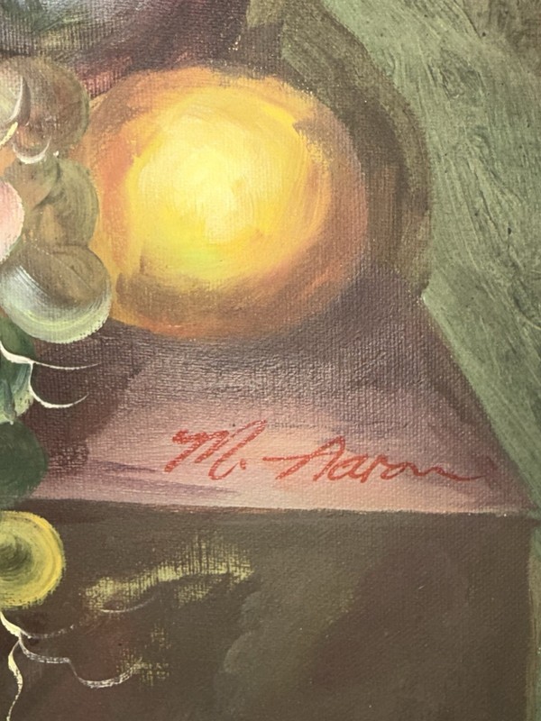 M. Aaron Painting. Original Signed by Artist. Abstract Art.