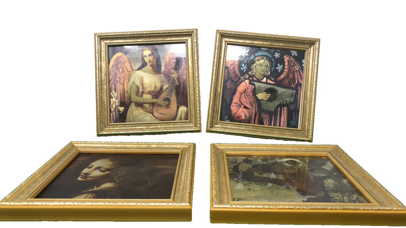 Vtg Master Pack Of Size 4 5/8 X5 Paintings Lot Of Four Read