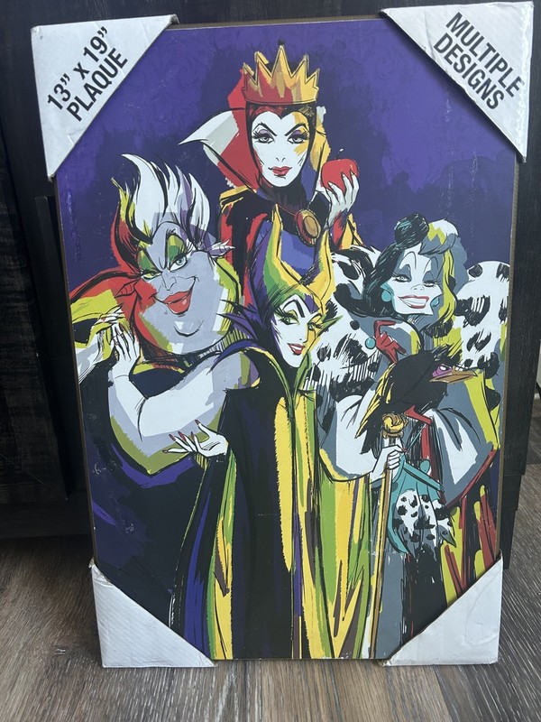 Disney Female Villains Wall Art Picture 13×19 Silver Buffalo Rare Ursula *New