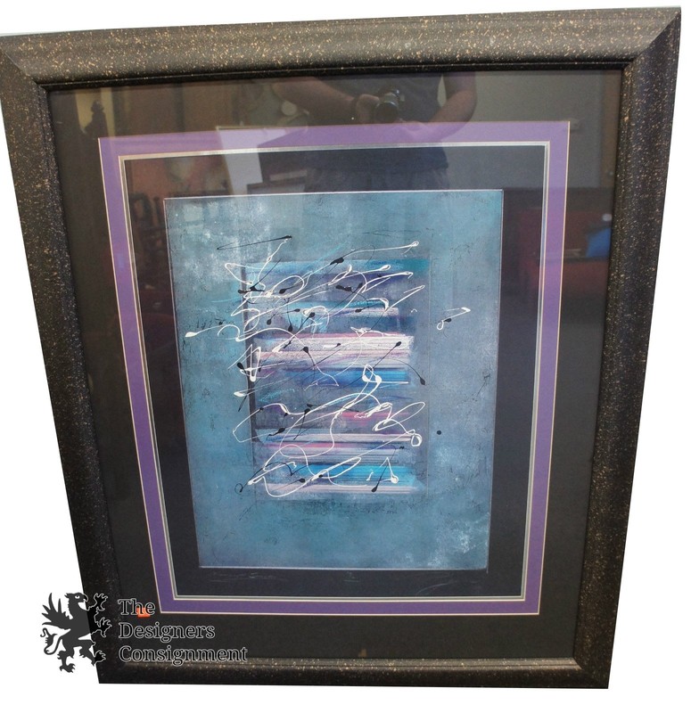 Abstract Art Original Mixed Media Print/Painting Signed By Artist 35″ x 41″