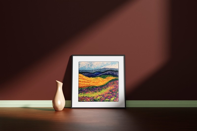 Oil Painting Carpathians Zadorozhnya V. Unframed Original Decor Art nAAA2546 gallery