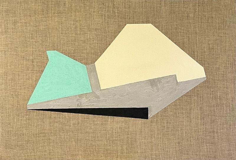 FEDERICO OVALLES. Painting. Contemporary Art. Cement and acrylic / jute.
