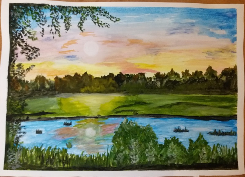 ORIGINAL Painting Contemporary Wall Art Impressionism HANDMADE Landscape Art